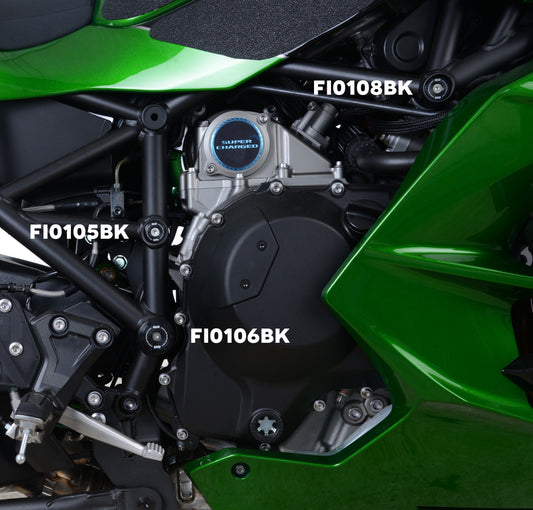 Inserto protezione telaio, SX telaio inferiore - Kawasaki H2 / H2R / H2 SX
