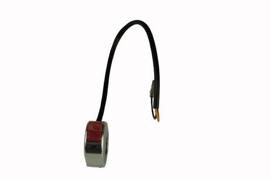 INTERRUTTORE A MANUBRIO UNIV.ACC.LUCI SUPPLEMENTARI IN ALLUMINIO CNC - COLORE SILVER