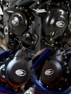 kit 2 pezzi (ECC0141BK-ECC0142BK) - prot.motore TRIUMPH STREET TRIPLE / TRIPLE R '14-'16 / DAYTONA 675 '13- / DAYTONA 675R / Daytona Moto2 TM 765 / STREET TRP. 765 RS/R/S '17-