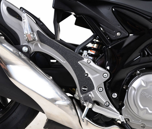 kit 2pz.adesivi anti-scivolo paratacco Suzuki Gladius '09- (telaio) - nero