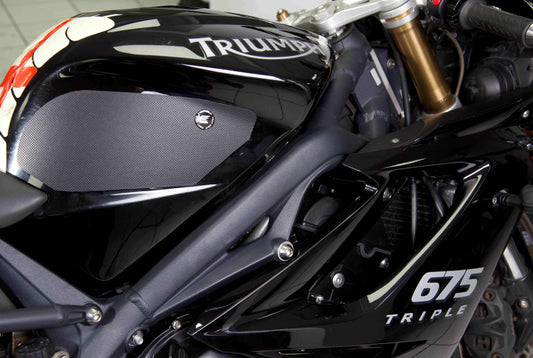 Antiscivolo serbatoio moto Triumph Daytona 675/Street Triple 2006-2012 colore Trasparente, tipo Eazi-Grip PRO