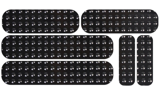 Kit adesivi antiscivolo paraserbatoio UNIVERSAL MINI STRIPS colore Nero, tipo Eazi-Grip EVO