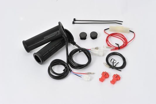 Kit manopole riscaldate moto manubri 22,2mm terminale aperto/controllo mecc. - con spie