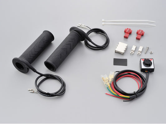 Kit manopole riscaldate moto manubri 22,2mm terminale chiuso/controllo elettrico