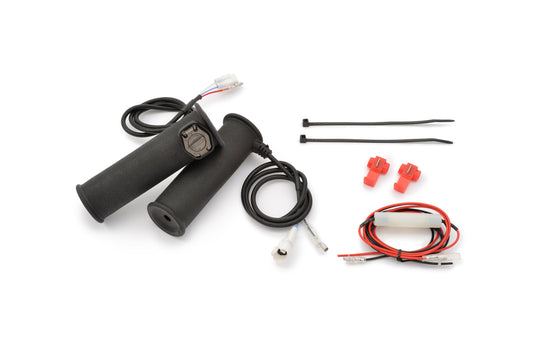 Kit manopole riscaldate moto manubri 25,4mm terminale chiuso/controllo mecc. - con interruttore