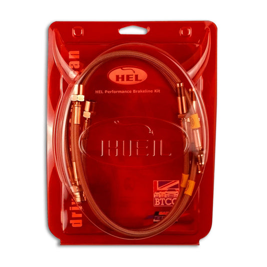 Kit tubi freno 6 tubi Set Up OEM anteriore (raccordo acciaio) Honda CRF1000L Africa Twin ABS 2018 - 2019 HEL [Colore rivestimento - Rosso]