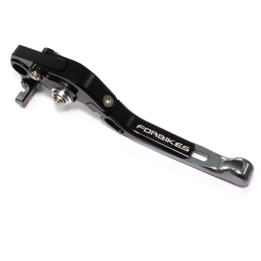 Leva freno "Syncro" regolabile e reclinabile, modello per Yamaha YZF R1 colore Nero,finale leva grigio titanio