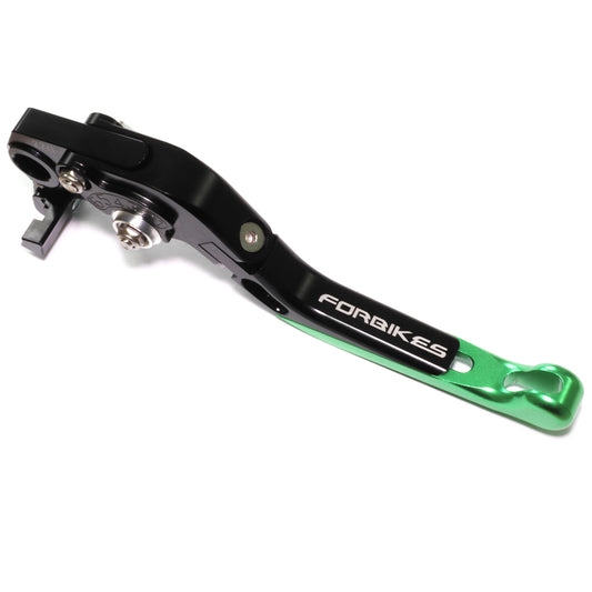 Leva freno moto "Syncro" regolabile e reclinabile, modello per Honda CBR 250 finale leva Verde, colore Nero