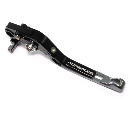Leva freno moto "Syncro" regolabile e reclinabile, modello per Honda CBR 250 finale leva Grigio titanio, colore Nero