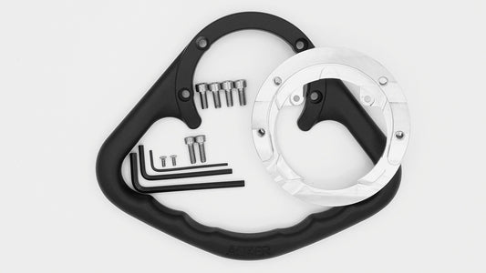 Maniglia serbatoio moto Kawasaki senza viti, nero