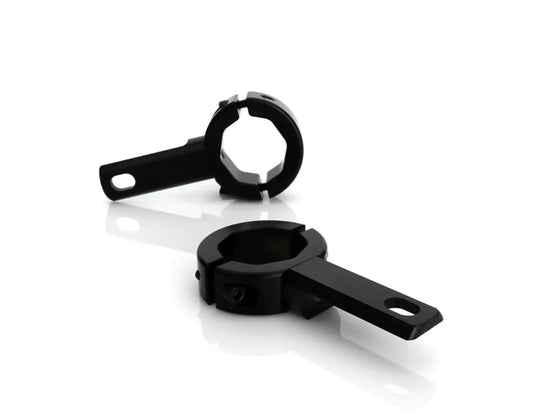 MORSETTI MONTAGGIO FANALE ANTERIORE PER BARRE 32-38MM - NERO