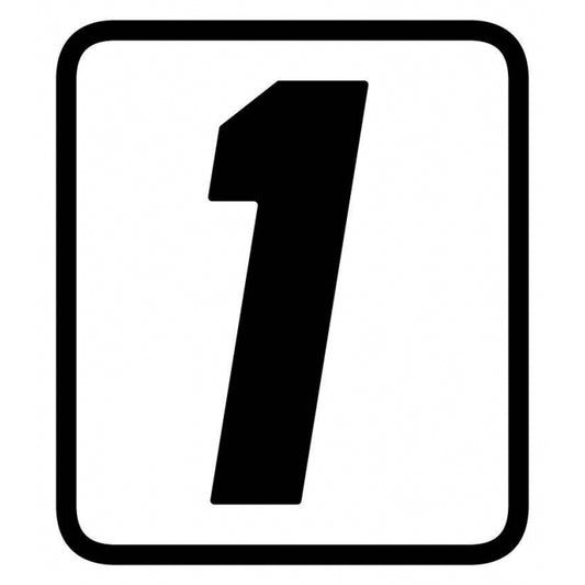 ADESIVO SINGOLO NUMERO "1" - Senza Categoria