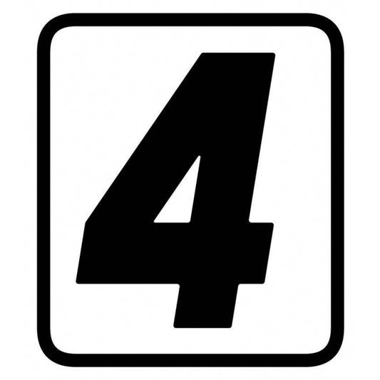 ADESIVO SINGOLO NUMERO "4" - Senza Categoria