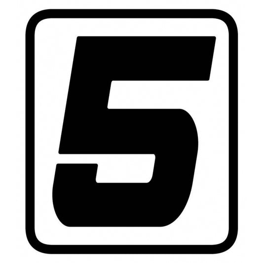 ADESIVO NUMERO SINGOLO "5" - Senza Categoria