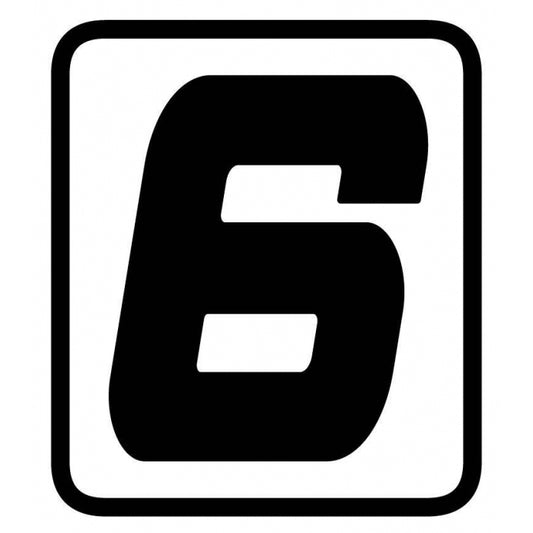 ADESIVO SINGOLO NUMERO "6" - Senza Categoria