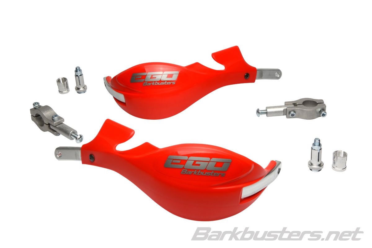 Paramani EGO Barkbusters - Due punti di fissaggio (dritto 22mm) - ROSSO