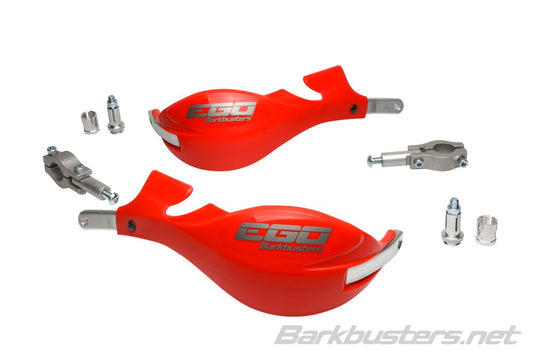 Paramani EGO Barkbusters - Due punti di fissaggio (dritto 22mm) - ROSSO