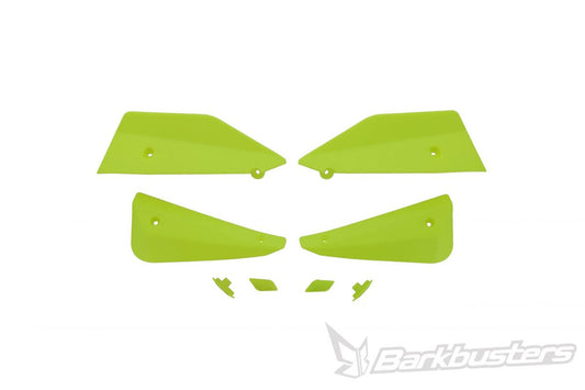 Parti di ricambio Barkbusters - SABRE deflettore & Set tappi - YELLOW HiViz