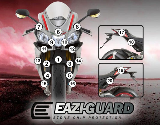 Pellicola adesiva per moto Aprilia RSV4 2015-2017 Lucido