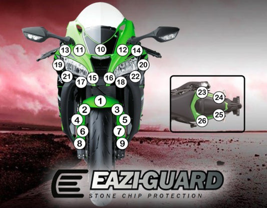 Pellicola adesiva per moto Kawasaki Ninja 650 2017-2020 Opaco