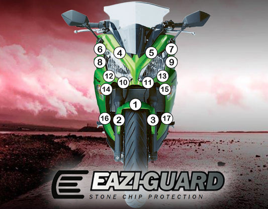 Pellicola adesiva per moto kawasaki er6f 2012-2016 Opaco