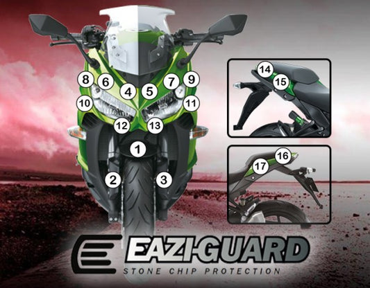 Pellicola adesiva per moto Kawasaki Z1000SX 2014-2016 Opaco