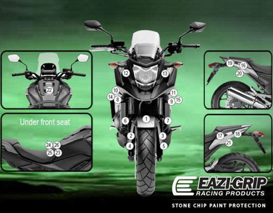 Pellicola adesiva moto NC750X 2016-2020 Opaco