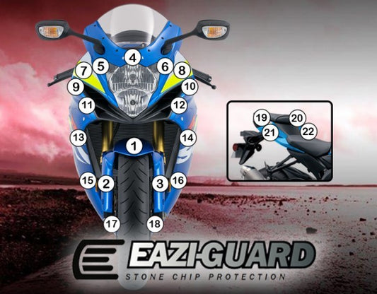 Pellicola adesiva per moto suzuki gsx-s1000f 2015-2017 Opaco