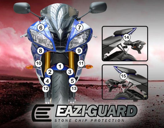Pellicola adesiva per moto yamaha yzf-r6 2008-2016 Opaco