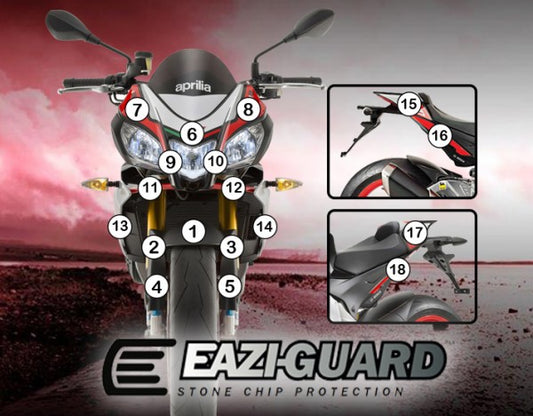 Pellicola protettiva aprilia tuono v4 2015-2017 Opaco