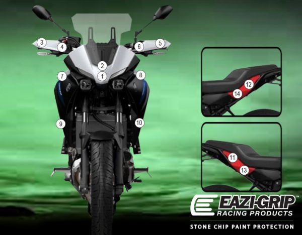 Pellicola adesiva per moto TRACER 7 / GT 2021- Opaco