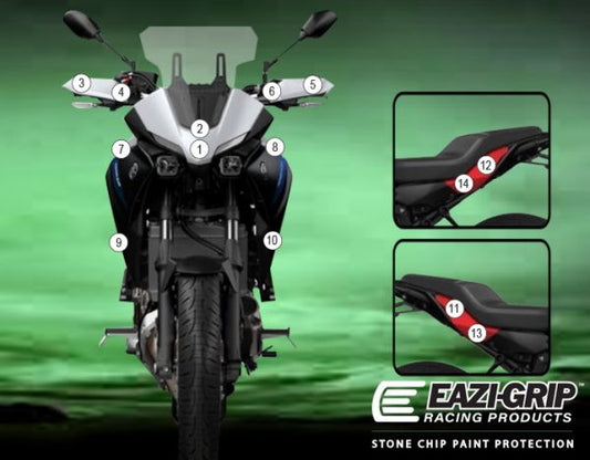 Pellicola adesiva per moto TRACER 7 / GT 2021- Opaco