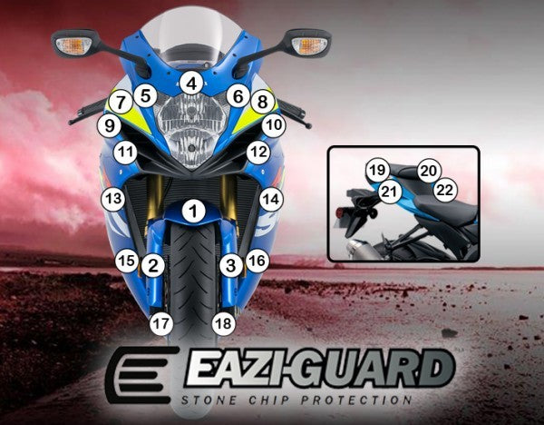 Pellicola protettiva suzuki gsxr1000 2017-2020 Lucido