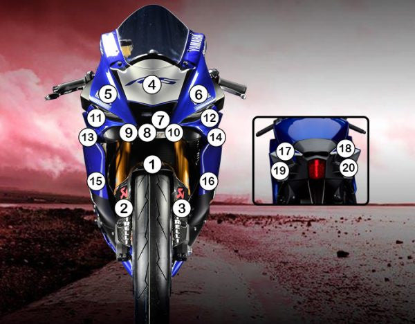 Pellicola protettiva Yamaha YZF-R6 2017-2022 Opaco