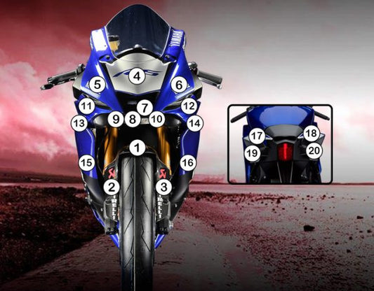 Pellicola protettiva Yamaha YZF-R6 2017-2022 Opaco
