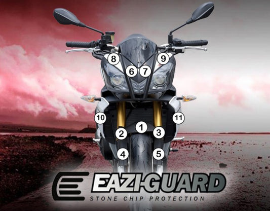 Pellicola adesiva moto aprilia tuono v4 2011-2014 Lucido