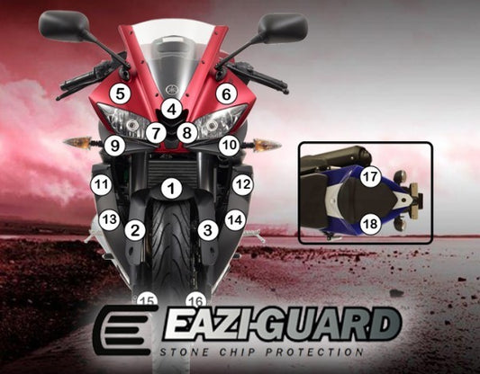Pellicola adesiva moto yamaha fjr1300a 2014-2020 Opaco
