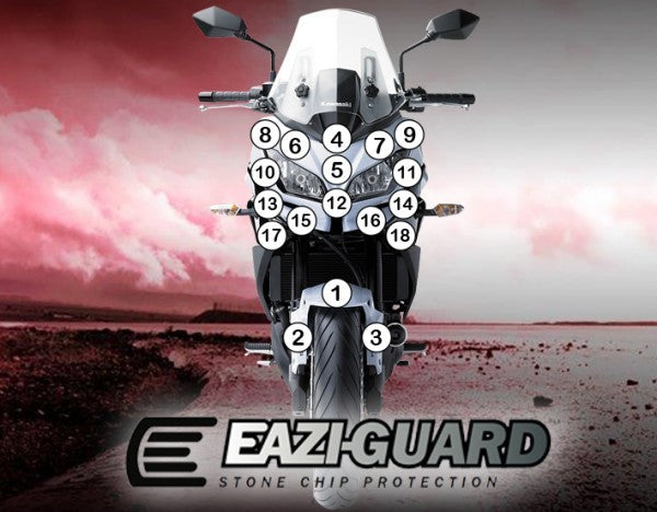 Pellicola adesiva moto kawasaki z1000sx 2017-2020 Lucido