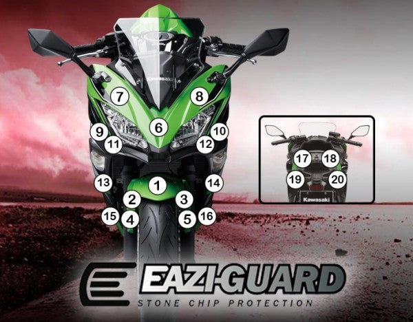 Pellicola adesiva moto kawasaki ninja h2 sx 2018-2020 Lucido