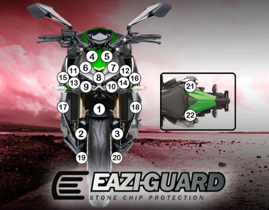 Pellicola adesiva moto kawasaki z1000 2014-2017 Opaco