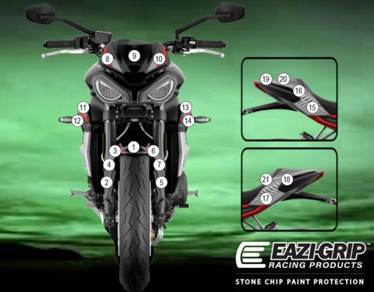 Pellicola moto Street Triple 2020 Opaco
