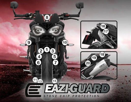 Pellicola adesiva moto yamaha yzf- r3/r25 2015-2018 Opaco