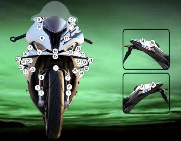 Pellicola protettiva BMW S 1000 RR Opaco