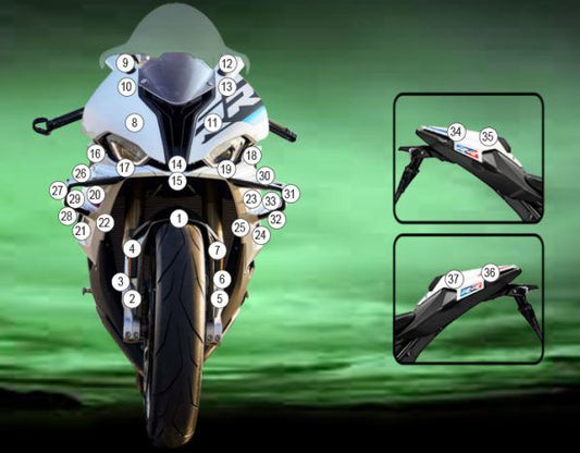 Pellicola protettiva BMW S 1000 RR Opaco