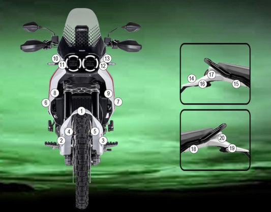 Pellicola moto Ducati Desert X Lucido