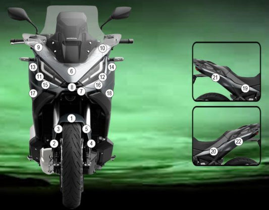 Pellicola protettiva Honda NT1100 2022-2023 Lucido