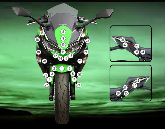 Pellicola protettiva KAWASAKI NINJA 650 2020- Opaco