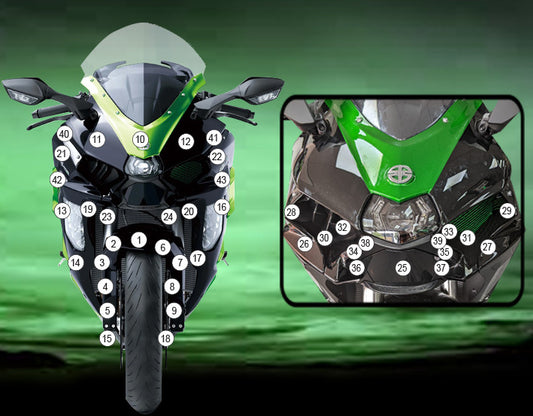 Pellicola protettiva KAWASAKI NINJA H2 | SX | SE 2022- Opaco