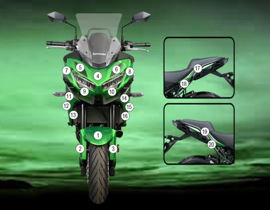 Pellicola protettiva KAWASAKI VERSYS 650 2022- Opaco