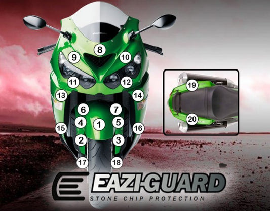 Pellicola moto kawasaki ninja h2 2015-2018 Opaco